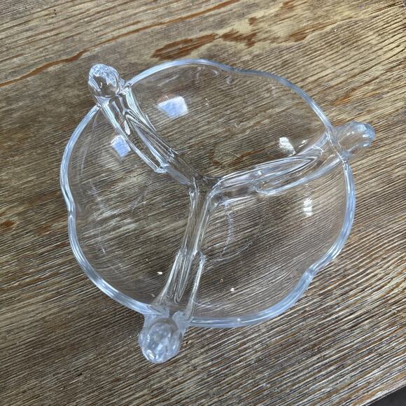 Vintage 3-Part Candy Dish Canterbury (Heavy Pressed) by DUNCAN & MILLER. - Picture 3 of 6